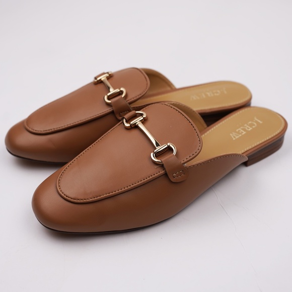 New JCREW Size 7.5 Slip on Mules in Cedar Wood $118 CE500 - Picture 5 of 6
